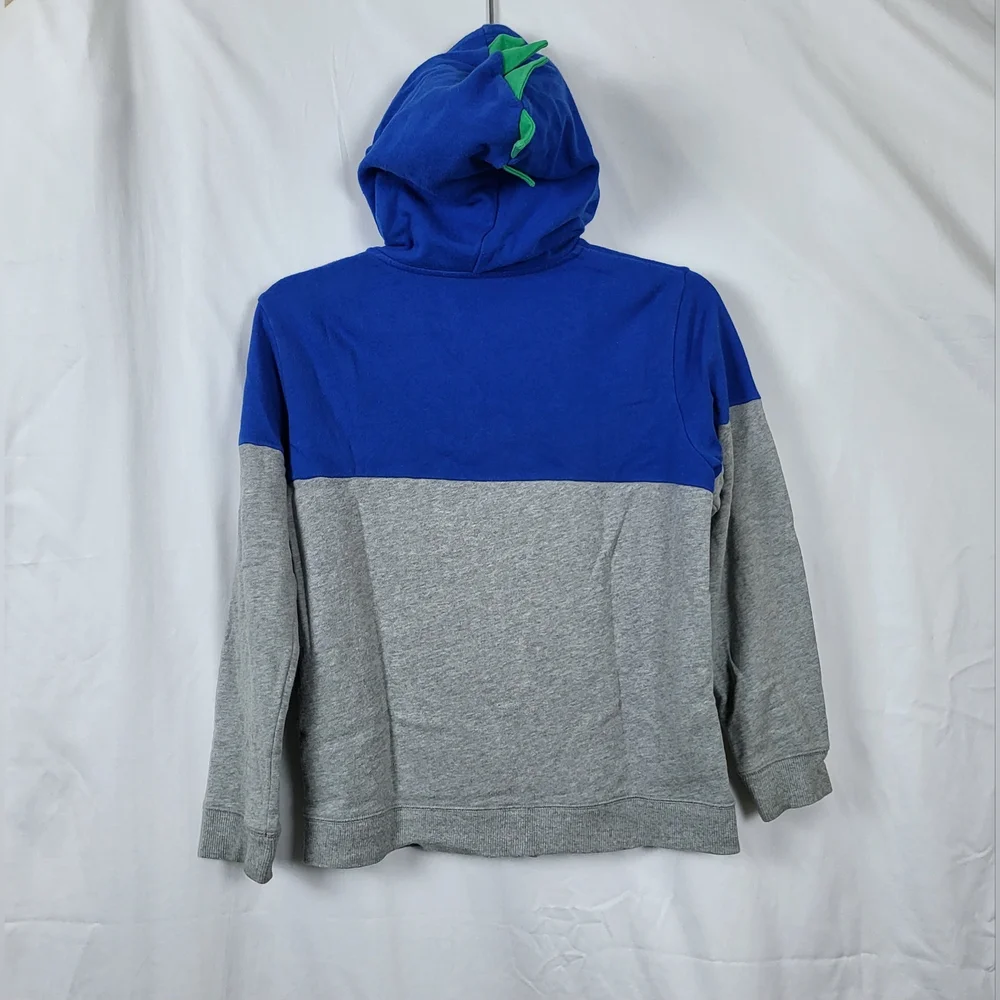 Gymboree Boys Gray Blue Green Dinosaur Spike Full Zip Hoodie‎ Hello Dino Sz 12